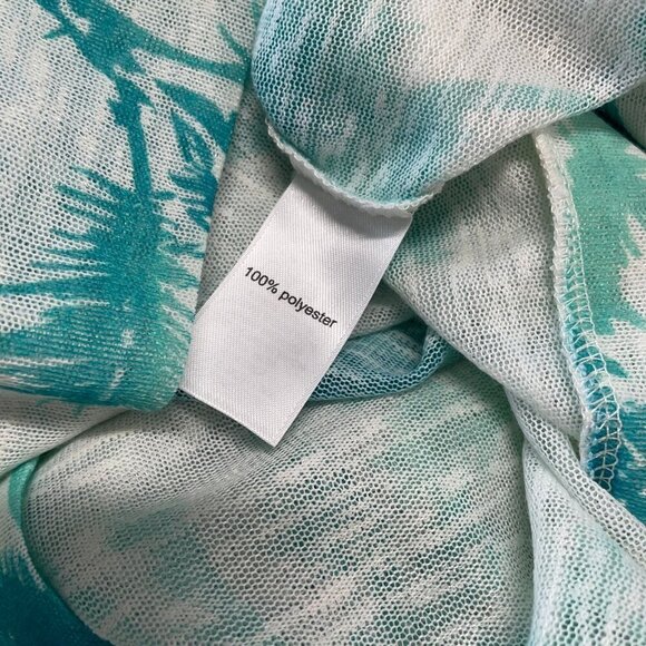 Maurices Women's Long Sleeve Palm Tree Print Top Size 3 Beach Cruise - Picture 5 of 5